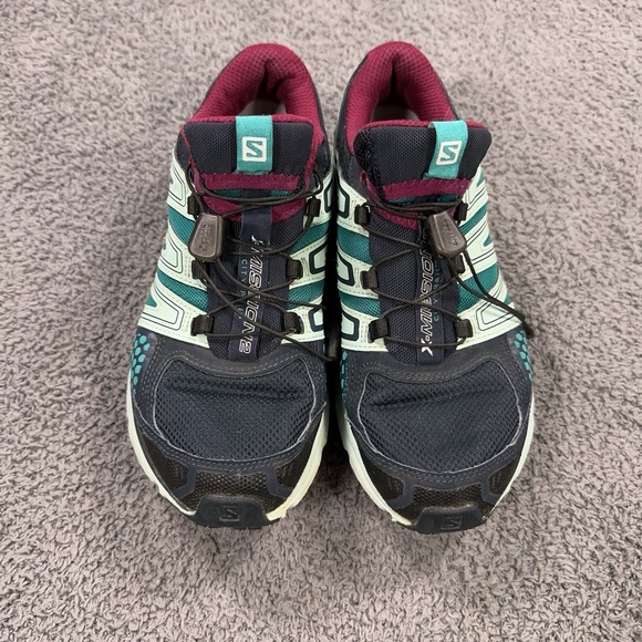 Salomon X Mission 2 Shoes Womens 7.5 Blue Trail Running Sneakers Cross Trainers - Picture 4 of 10